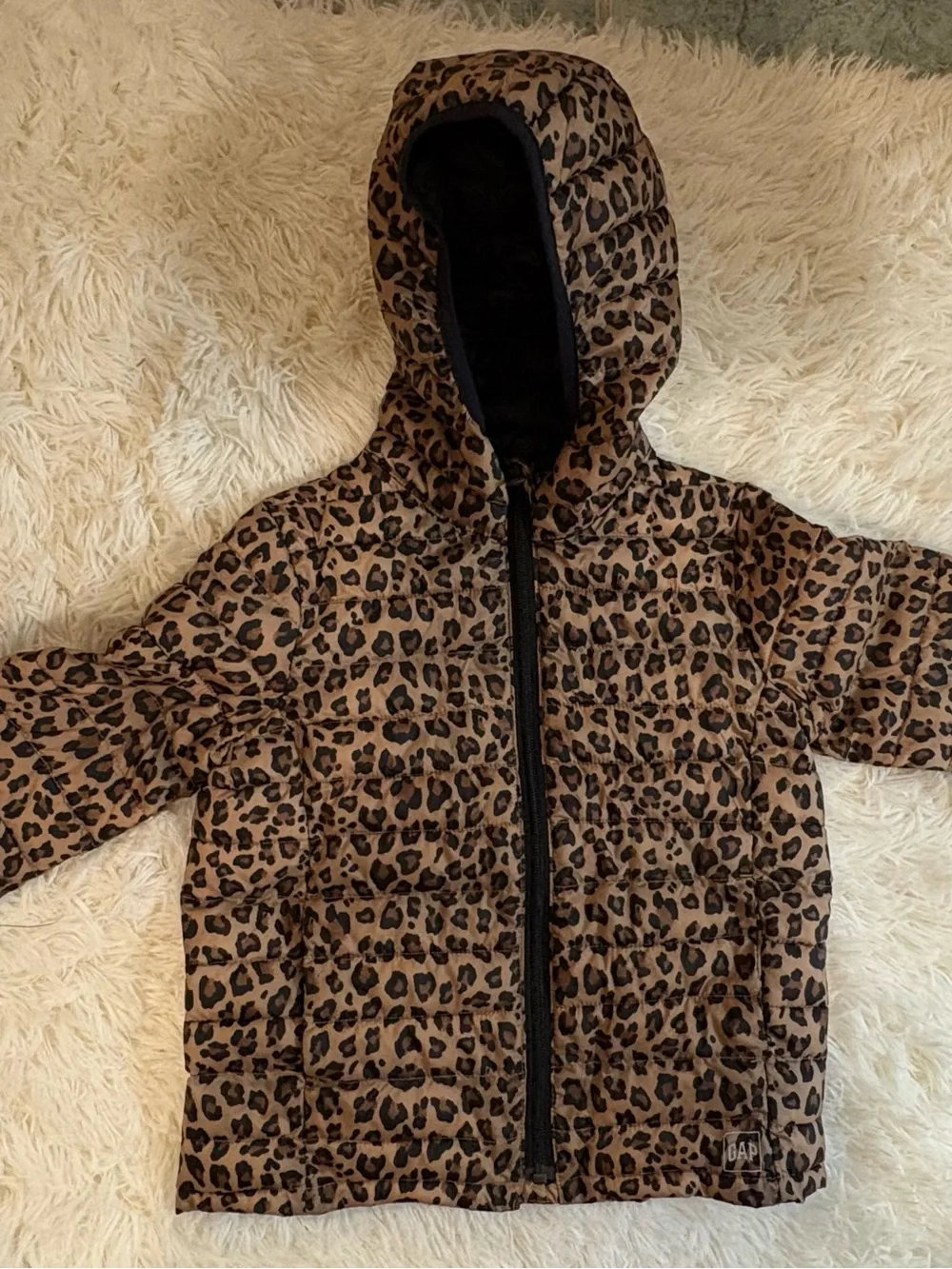 GAP kids animal print puffer jacket size  XS 4/5